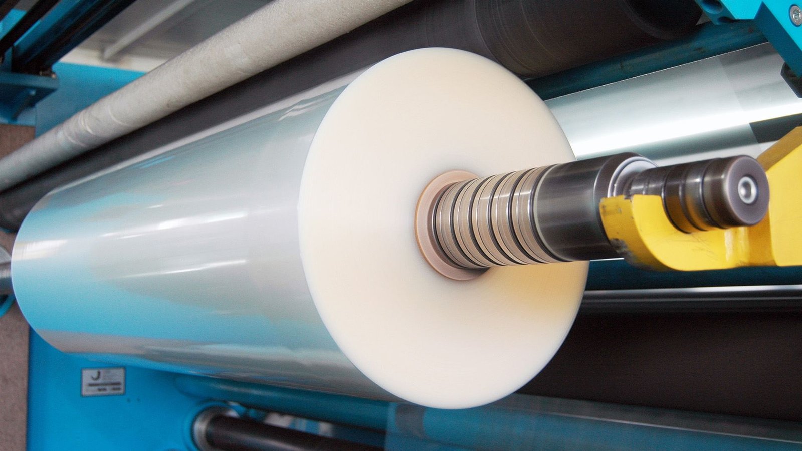 PCR PE Films & Bags | GRS Certified Recycled Packaging Recycled PE film rolls in production